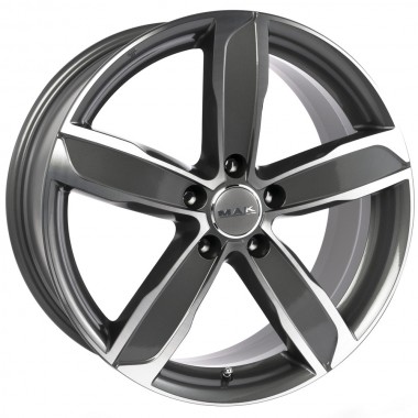 Диск MAK STADT 18x8 5x112 ET50 DIA57.1 GUN METALLIC-MIRROR FACE