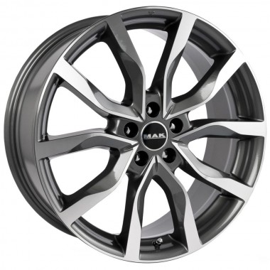 Диск MAK KOLN 21x9.5 5x114.3 ET48 DIA76.1 GUNMETAL MIRROR FACE