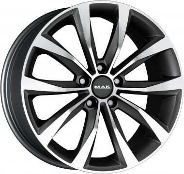 Диск MAK WOLF 17x7 5x112 ET40 DIA57.1 GUN METALLIC-MIRROR FACE