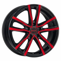 Диск MAK MILANO 17x7 5x114.3 ET40 DIA76.1 BLACK AND RED