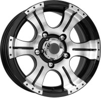 Диск K&K Байконур 16x8 6x139.7 ET20 DIA108.6 АЛМАЗ ЧЕРНЫЙ