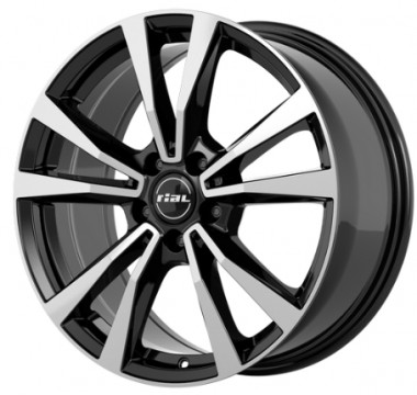 Диск Rial M12 18x8 5x112 ET38 DIA66.6 DIAMOND BLACK FRONT POLISHED