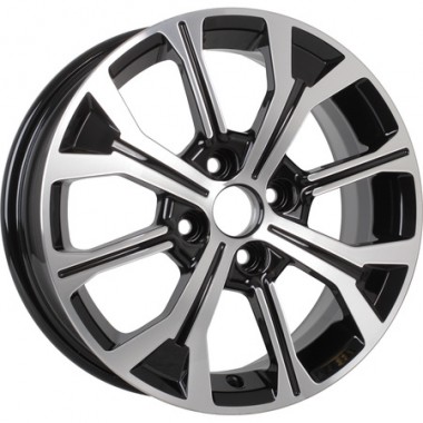 Диск KDW KD1549 15x6 4x100 ET50 DIA60.1 BLACK_FRONT_POLISHED