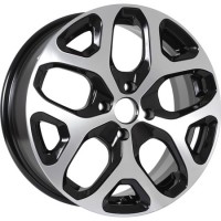 Диск KDW KD1637 16x6.5 4x100 ET50 DIA60.1 BLACK_FRONT_POLISHED