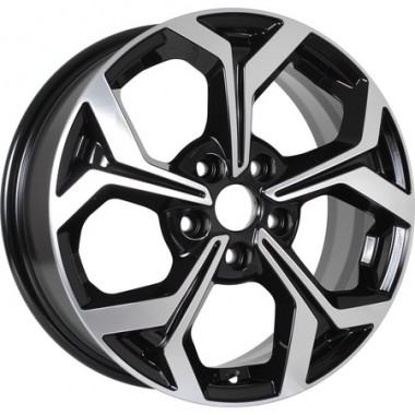 Диск KDW KD1639 16x6.5 5x114.3 ET50 DIA67.1 BLACK_FRONT_POLISHED