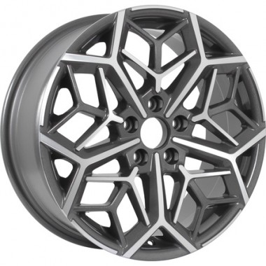 Диск KDW KD1710 17x7 5x108 ET50 DIA63.3 GREY_FRONT_POLISHED