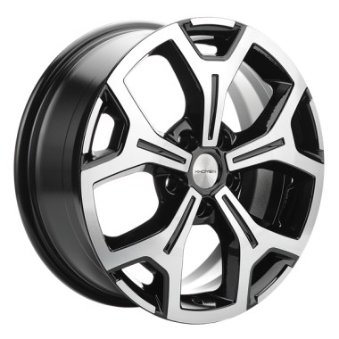 Диск Khomen 1710 17x7 5x114.3 ET37 DIA66.6 BLACK-FP