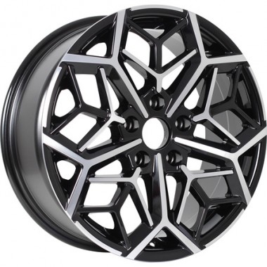 Диск KDW KD1710 17x7 5x114.3 ET50 DIA66.1 BLACK_FRONT_POLISHED