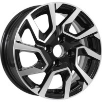 Диск KDW KD1420 14x5.5 4x100 ET40 DIA56.6 BLACK_FRONT_POLISHED