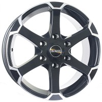 Диск Khomen 1702 17x7 5x108 ET43 DIA65 BLACK-FP