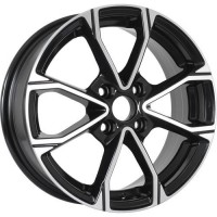 Диск KDW KD1590 15x6 4x100 ET45 DIA54.1 BLACK_FRONT_POLISHED