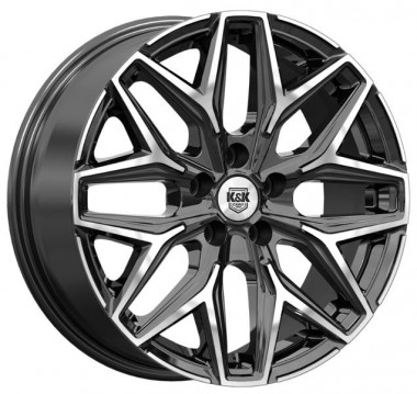 Диск K&K Ариус (КС1187) 17x7 5x108 ET38 DIA65.1 АЛМАЗ ЧЕРНЫЙ