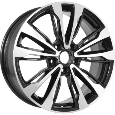 Диск KDW KD1830 18x7 5x108 ET33 DIA60.1 BLACK_FRONT_POLISHED