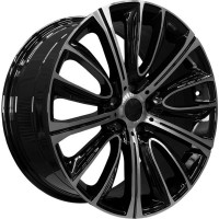 Диск PDW 5241 19x9.5 5x112 ET33 DIA66.6 GLOSS BLACK MACHINE FACE