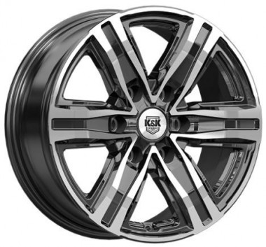 Диск K&K R8 (КС1174) 17x7.5 6x139.7 ET38 DIA67.1 АЛМАЗ ЧЕРНЫЙ