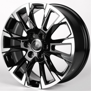 Диск IWheel IVF-3159 20x8 6x139.7 ET55 DIA95.1 ЧЁРНЫЙ ГЛЯНЦЕВЫЙ + ПОЛИРОВАННЫЕ СПИЦЫ