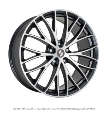 Диск Eta Beta Piuma C 18x8 5x100 ET40 DIA67.1 BLACK MATT POLISH