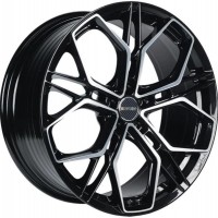 Диск INCH FA8534 20x8.5 5x120 ET45 DIA59.5 GLOSS BLACK MACHINED FACE