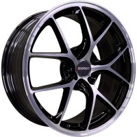 Диск INCH FA8538 17x7 4x100 ET43 DIA60.1 GLOSS BLACK MACHINED FACE