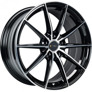 Диск INCH FA8533 18x8 5x112 ET30 DIA66.6 GLOSS BLACK MACHINED FACE