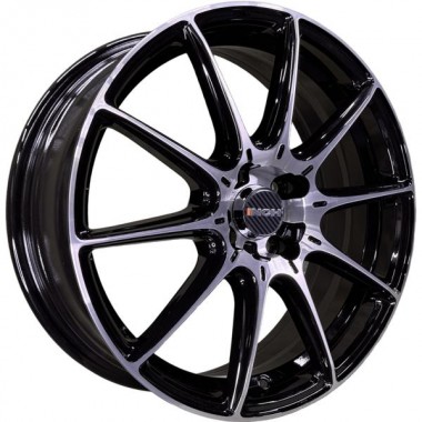 Диск INCH FA8537 17x6.5 5x114.3 ET50 DIA64.1 GLOSS BLACK MACHINED FACE
